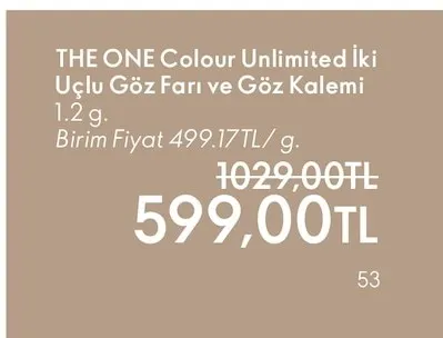 The One Colour Unlimited İki Uçlu Göz Farı Ve Göz Kalemi 1.2 G