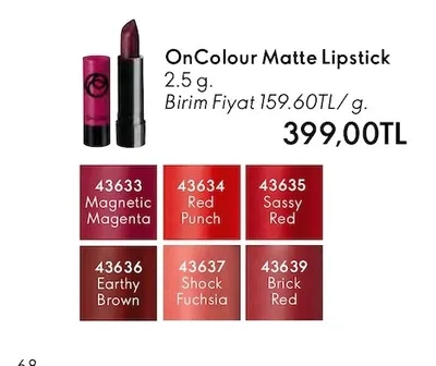 Oncolour Matte Lipstick 2.5 G.