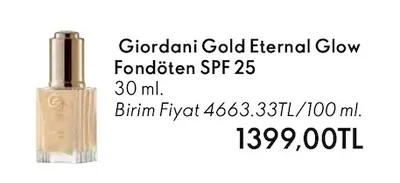 Giordani Gold Eternal Glow Fondöten Spf 25 30 Ml.
