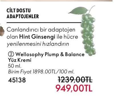 Wellosophy Plump & Balance Yüz Kremi 50 Ml