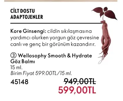 Wellosophy Smooth & Hydrate Göz Balmı 15 Ml