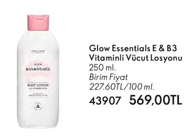 Glow Essentials E & B3 Vitaminli Vücut Losyonu 250 Ml
