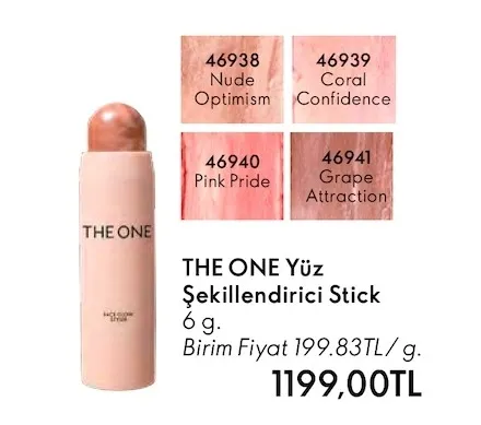 The One Yüz Şekillendirici Stick 6 G