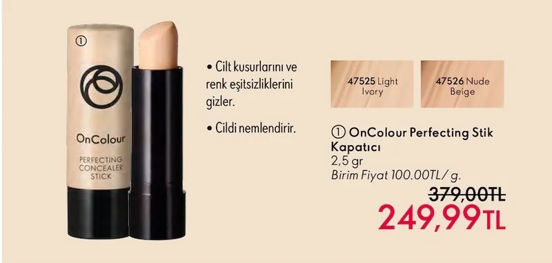 Oncolour Perfecting Stik Kapatıcı 2,5 Gr