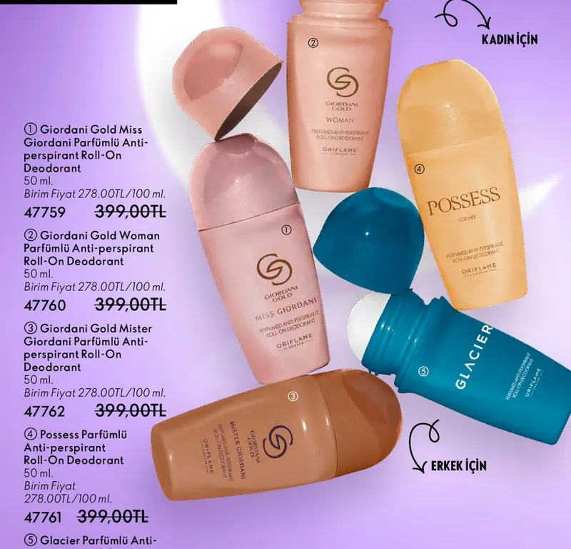 Giordani Gold Miss Giordani Parfümlü Anti-Perspirant Roll-On Deodorant 50 Ml.