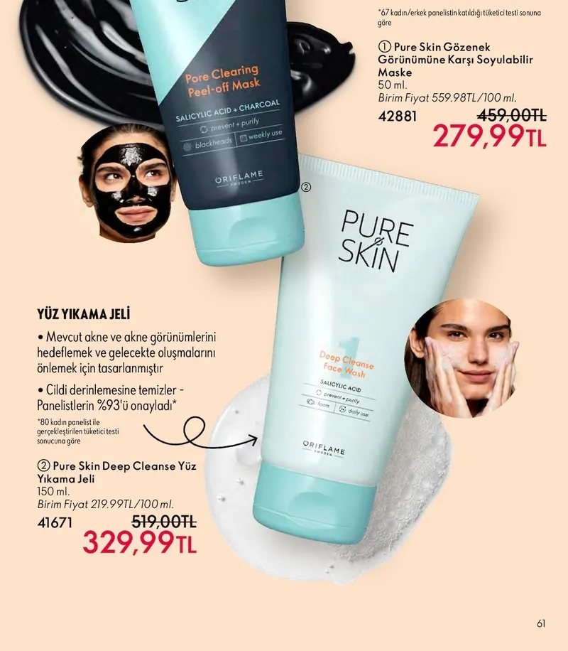 Pure Skin Gözenek Görünümüne Karşı Soyulabilir Maske 50 Ml.