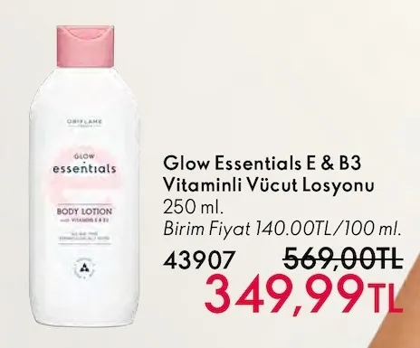 Glow Essentials E & B3 Vitaminli Vücut Losyonu 250 Ml.