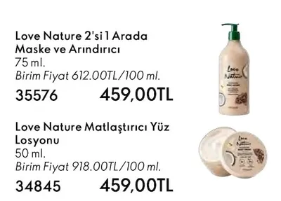 Love Nature 2'Si 1 Arada Maske Ve Arındırıcı 75 Ml