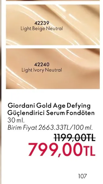 Giordani Gold Age Defying Güçlendirici Serum Fondöten 30 Ml