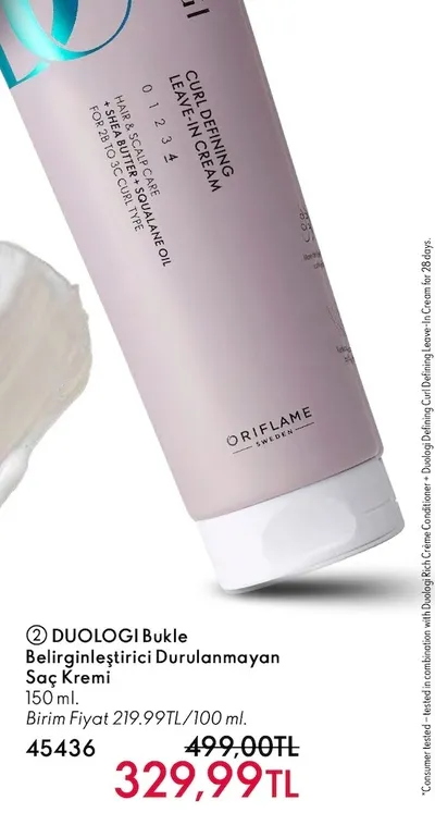Duologi Bukle Belirginleştirici Durulanmayan Saç Kremi 150 Ml