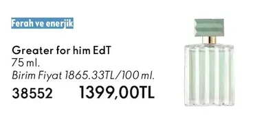 Greater For Him Edt 75 Ml