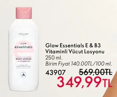 Glow Essentials E & B3 Vitaminli Vücut Losyonu 250 Ml.