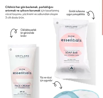 Oriflame Glow Essentials E & B3 Vitaminli Sabun 75 G