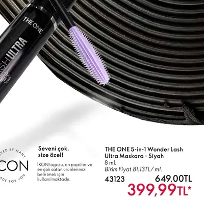 The One 5-In-1 Wonder Lash Ultra Maskara - Siyah 8 Ml