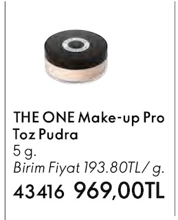 The One Make-Up Pro Toz Pudra 5 G