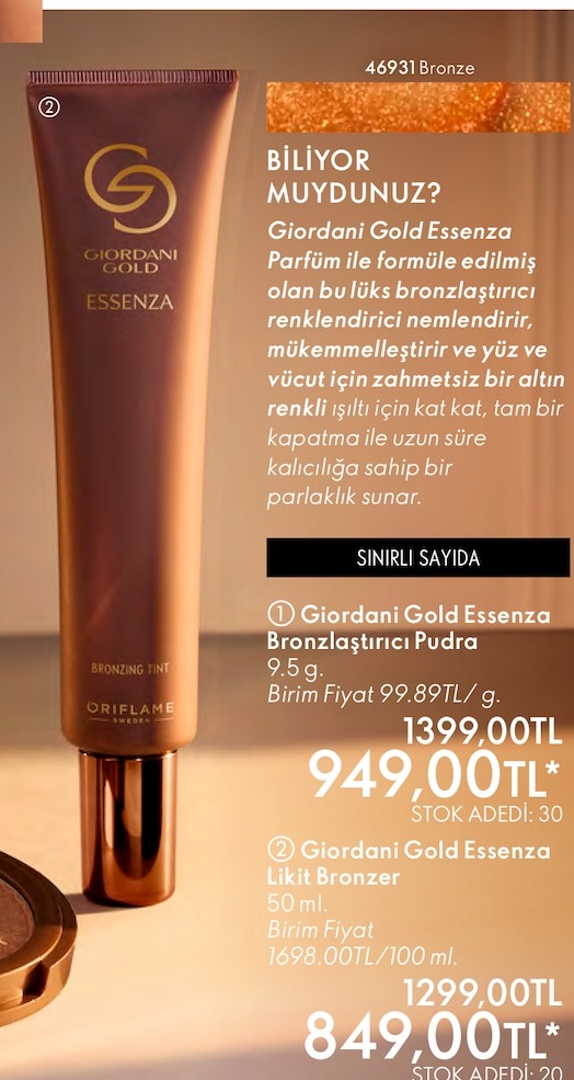 Giordani Gold Essenza Bronzlaştırıcı Pudra 9.5 G.