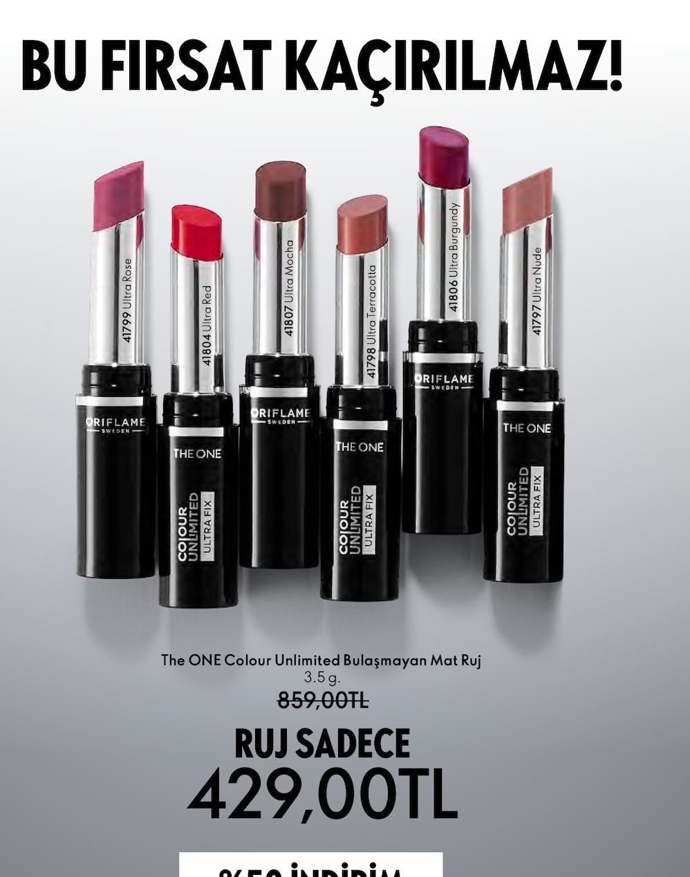 The One Colour Unlimited Bulaşmayan Mat Ruj 3.5 G.