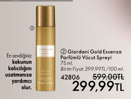 Giordani Gold Essenza Parfümlü Vücut Spreyi 75 Ml.