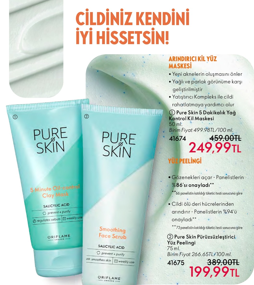 Pure Skin 5 Dakikalık Yağ Kontrol Kil Maskesi 50 Ml