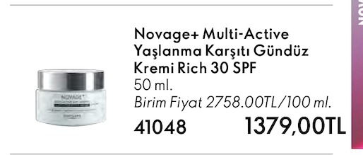 Novage+ Multi-Active Yaşlanma Karşıtı Gündüz Kremi Rich 30 Spf 50 Ml
