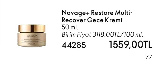 Novage+ Restore Multi-Recover Gece Kremi 50 Ml