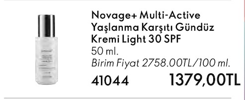 Novage+ Multi-Active Yaşlanma Karşıtı Gündüz Kremi Light 30 Spf 50 Ml