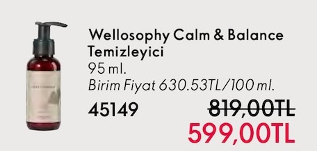 Wellosophy Calm & Balance Temizleyici 95 Ml