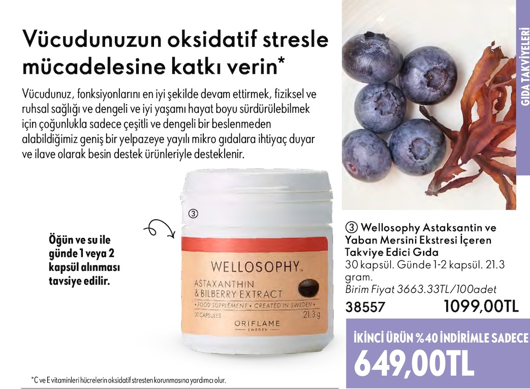 Wellosophy Astaksantin Ve Yaban Mersini Ekstresi