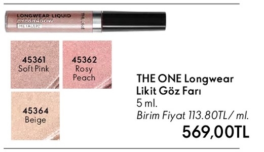 The One Longwear Likit Göz Farı 5Ml