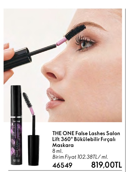 The One False Lashes Salon Lift 360° Bükülebilir Fırçalı Maskara 8 Ml
