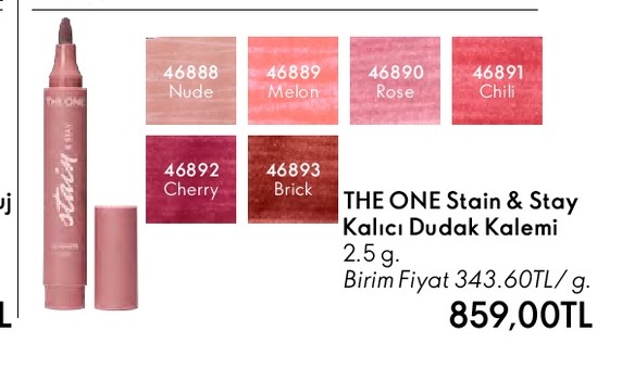 The One Stain & Stay Kalıcı Dudak Kalemi 2,5 G