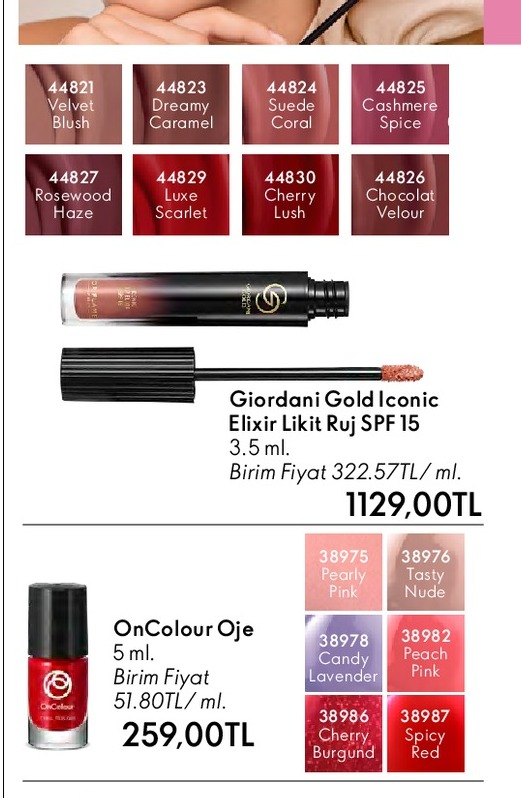 Giordani Gold Iconic Elixir Likit Ruj Spf 15 3.5Ml