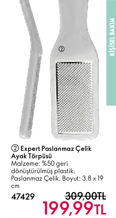 Expert Paslanmaz Çelik Ayak Törpüsü