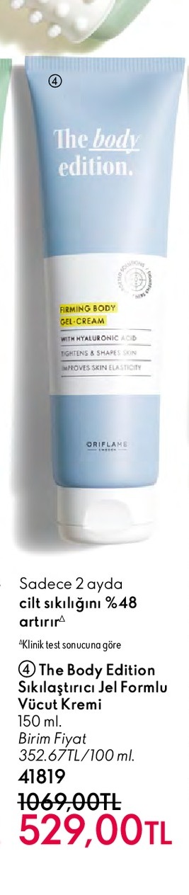 Oriflame The Body Edition Sıkılaştırıcı Jel Formlu Vücut Kremi 150Ml