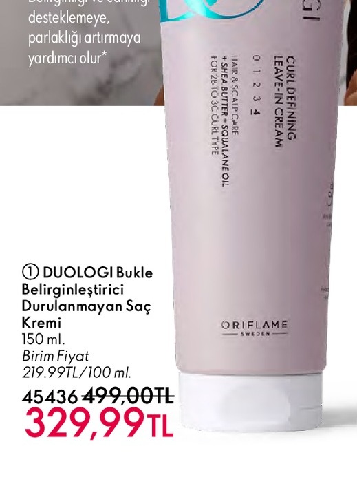 Duologi Bukle Belirginleştirici Durulanmayan Saç Kremi 150Ml