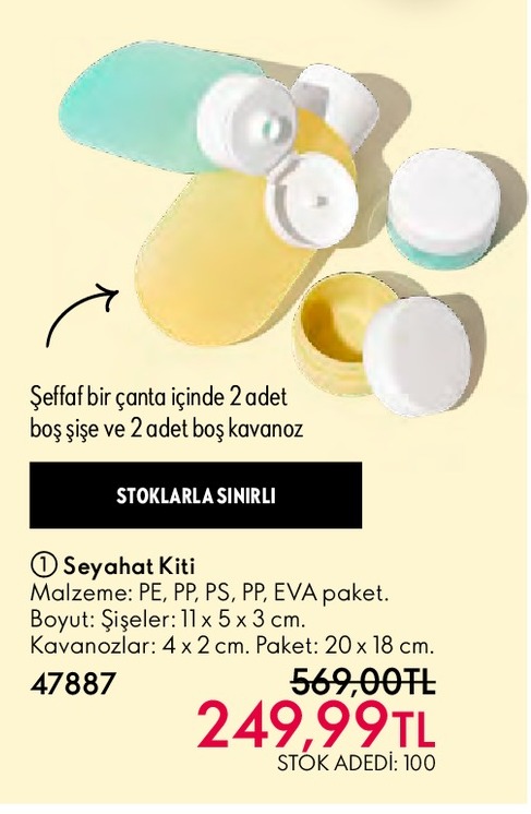 Seyahat Kiti 2 Adet Boş Şişe Ve 2 Adet Boş Kavanoz