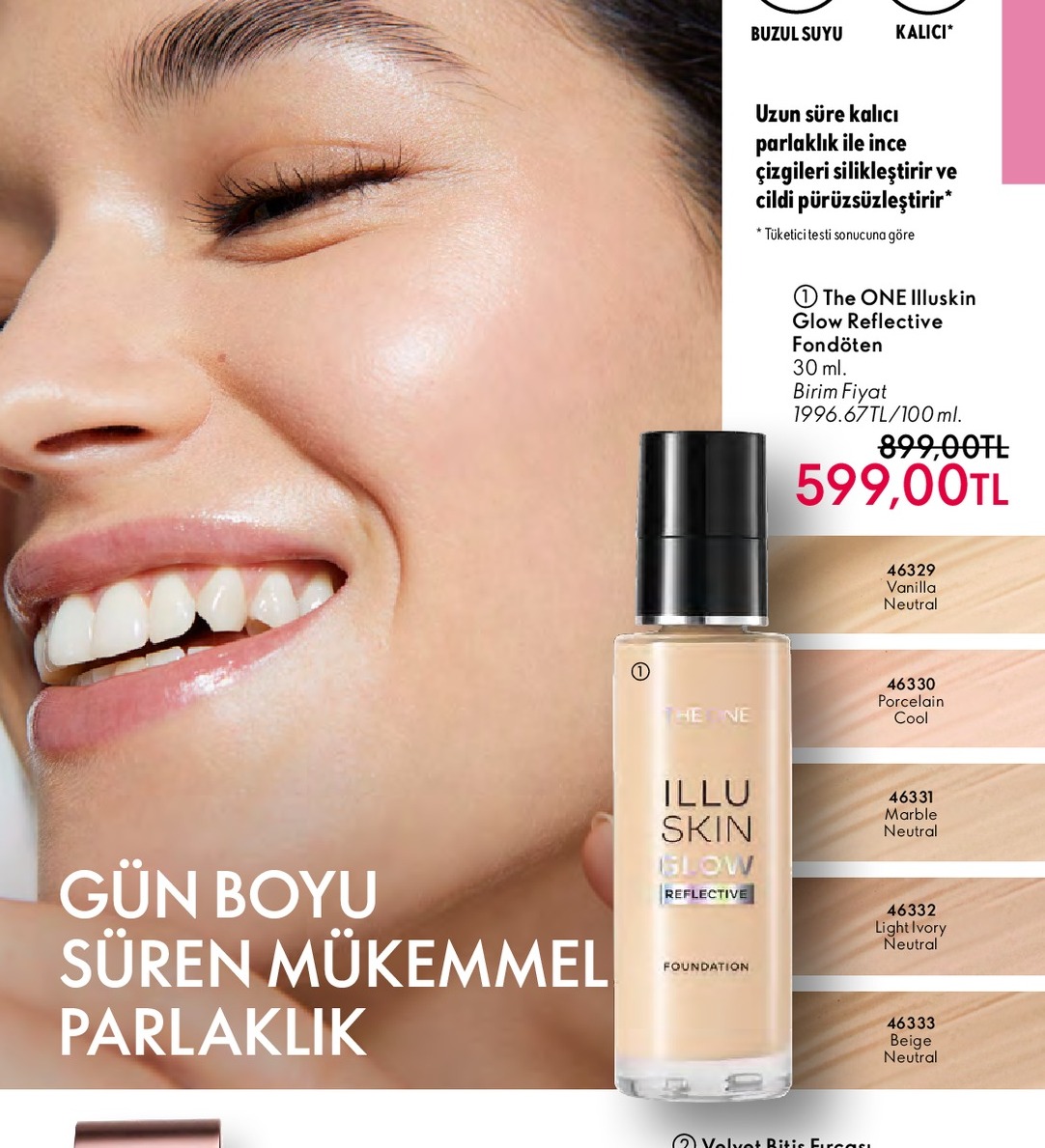 The One Illuskin Glow Reflective Fondöten 30Ml