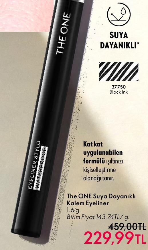 The One Suya Dayanıklı Kalem Eyeliner 1.6G
