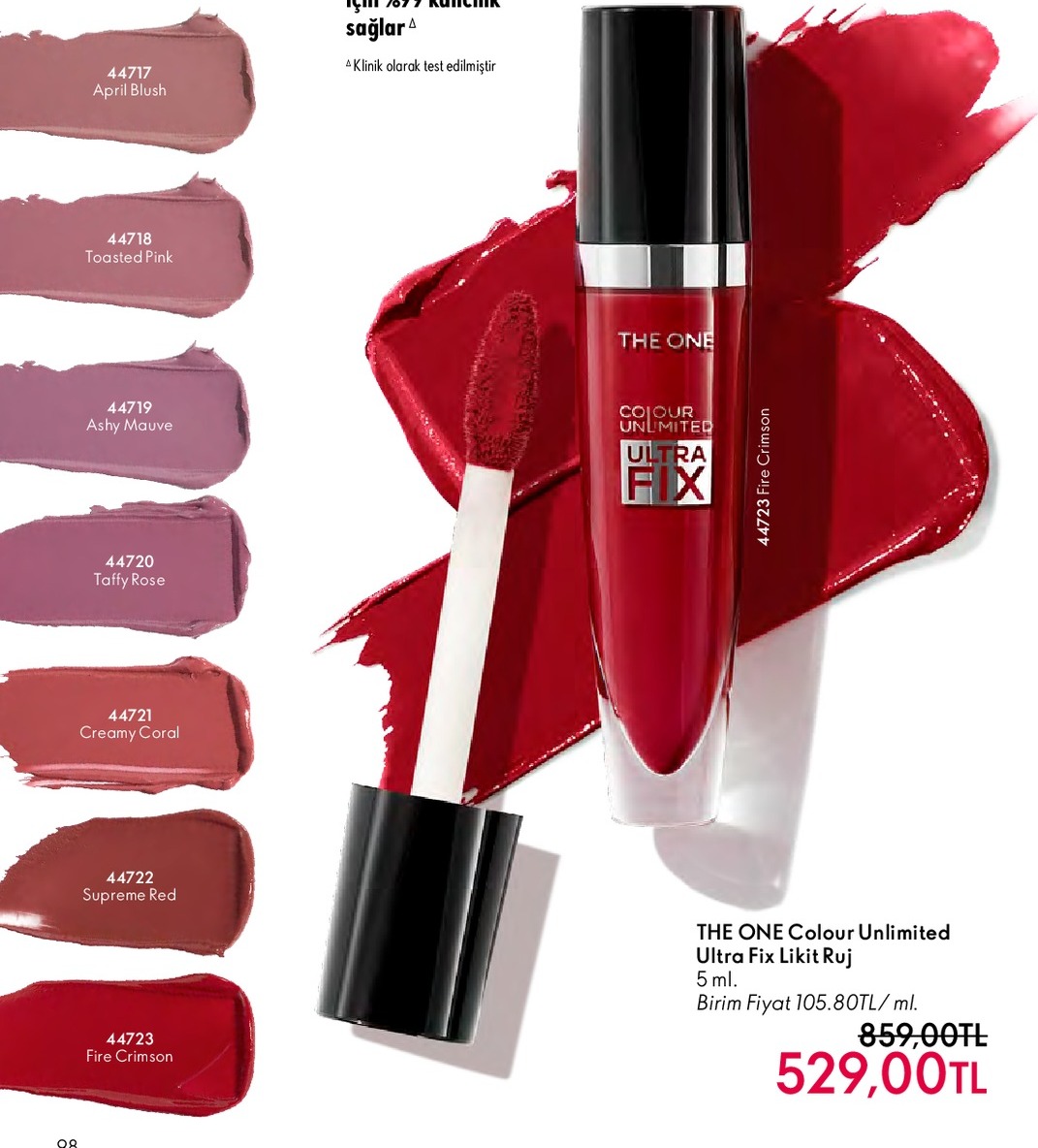 The One Colour Unlimited Ultra Fix Likit Ruj 5Ml