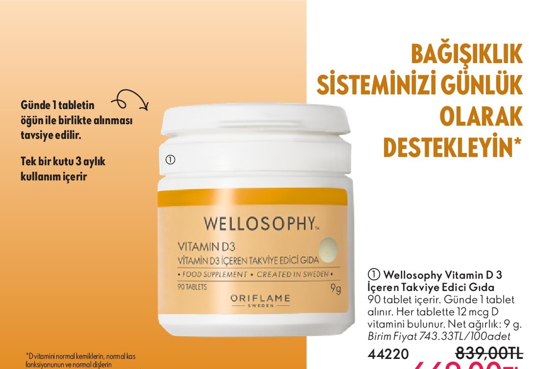 Wellosophy Vitamin D3 90 Tablet