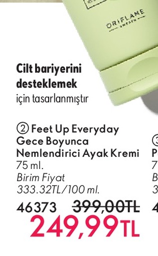 Feet Up Everyday Gece Boyunca Nemlendirici Ayak Kremi 75Ml