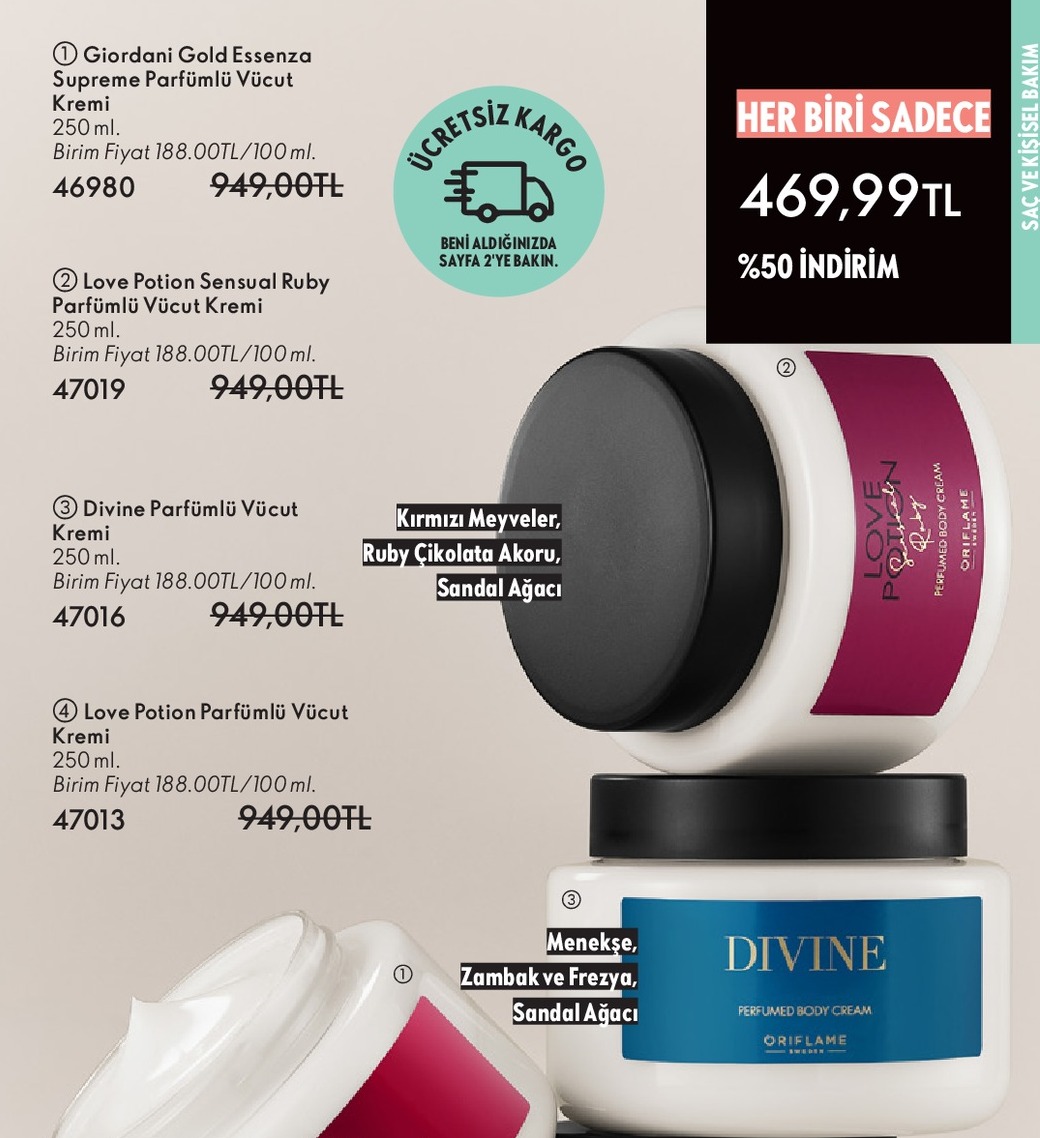 Love Potion Sensual Ruby Parfümlü Vücut Kremi 250Ml