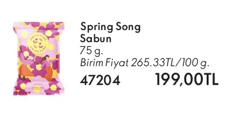 Spring Song Sabun 75 G.