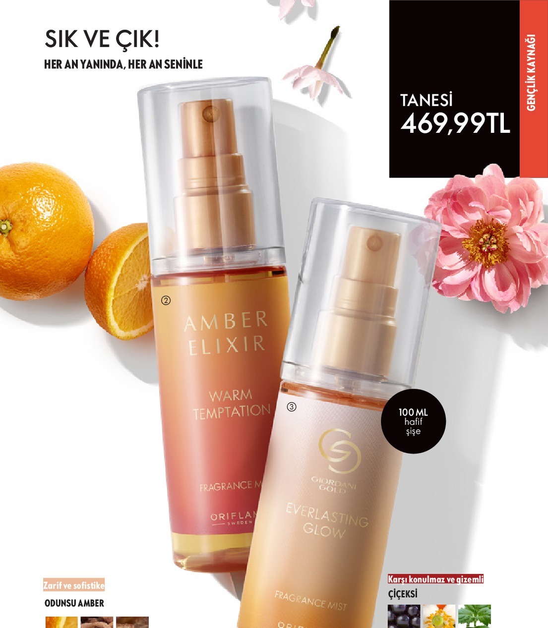 Oriflame Amber Elixir Warm Temptation Fragrance Mist 100Ml