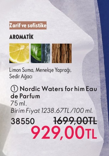 Nordic Waters For Him Eau De Parfum 75Ml