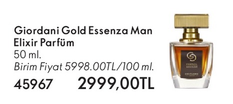 Giordani Gold Essenza Man Elixir Parfum 50 Ml