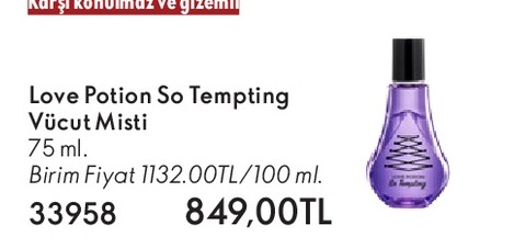 Love Potion So Tempting Vücut Misti 75 Ml.