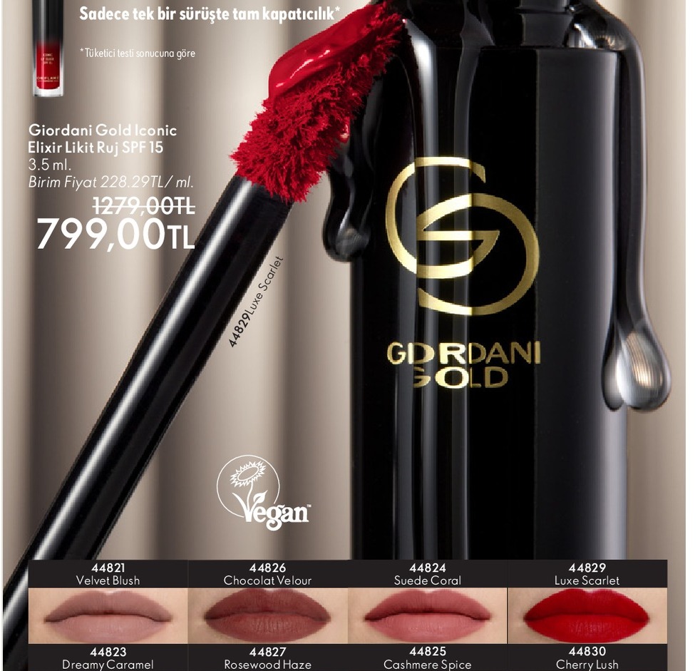 Giordani Gold Iconic Elixir Likit Ruj Spf 15 3.5Ml