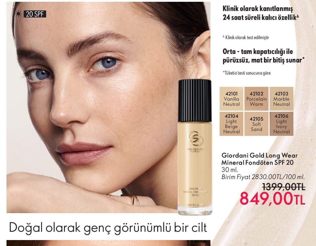 Giordani Gold Long Wear Mineral Fondöten Spf 20 30 Ml