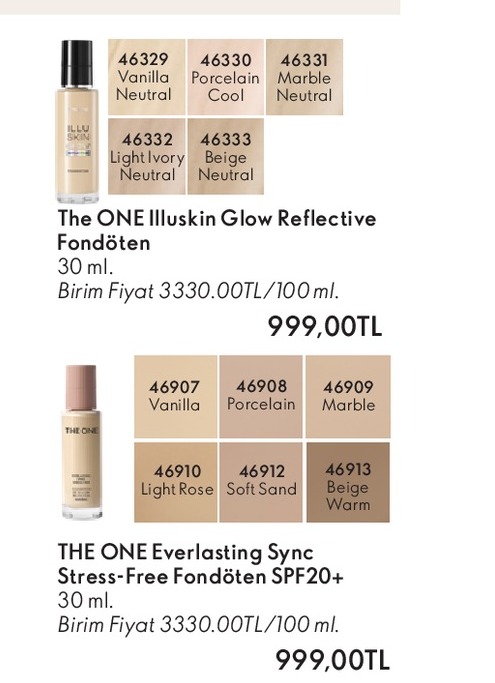 The One Illuskin Glow Reflective Fondoten 30 Ml